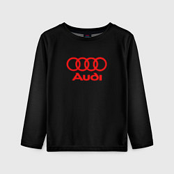 Детский лонгслив Audi red logo