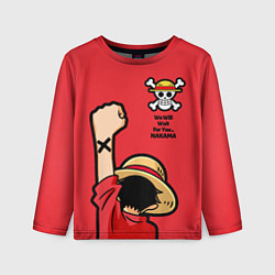 Лонгслив детский One Piece - captain Monkey D Luffy, цвет: 3D-принт