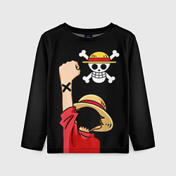 Детский лонгслив One piece - Monkey D Luffy