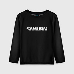 Детский лонгслив Samurai logo white