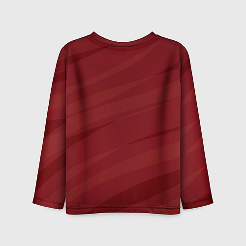 Детский лонгслив Бордовый полосами / 3D-принт – фото 2