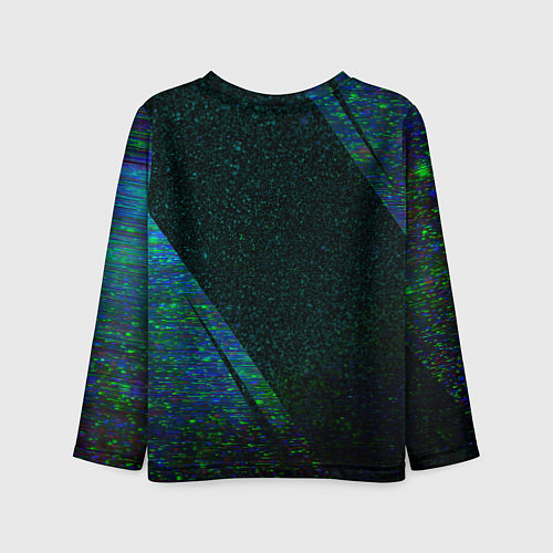 Детский лонгслив PSG glitch blue / 3D-принт – фото 2
