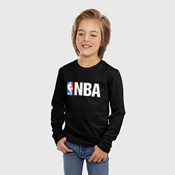 Лонгслив детский NBA logo sport, цвет: 3D-принт — фото 2