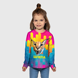 Лонгслив детский Голова Шлепы, цвет: 3D-принт — фото 2