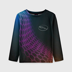 Детский лонгслив Jaguar neon hexagon