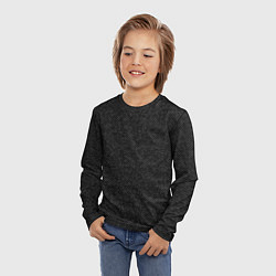 Лонгслив детский Текстурированный чёрно-серый, цвет: 3D-принт — фото 2