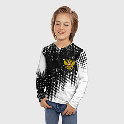 Лонгслив детский Герб Росси краски, цвет: 3D-принт — фото 2