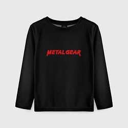 Детский лонгслив Metal gear red logo