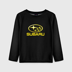 Детский лонгслив Subaru logo yellow