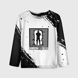 Детский лонгслив Rainbow six текстура лого шутер