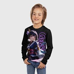 Лонгслив детский Сёгун Райден из Геншина, цвет: 3D-принт — фото 2