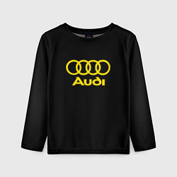 Лонгслив детский Audi logo yellow, цвет: 3D-принт