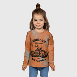 Лонгслив детский Harley Davidson - Moto, цвет: 3D-принт — фото 2