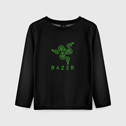Детский лонгслив Razer logo brend