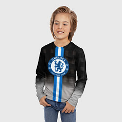 Лонгслив детский Chelsea fc sport geometry, цвет: 3D-принт — фото 2