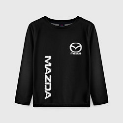 Детский лонгслив Mazda white logo