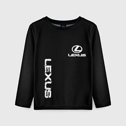 Детский лонгслив Lexus white logo auto