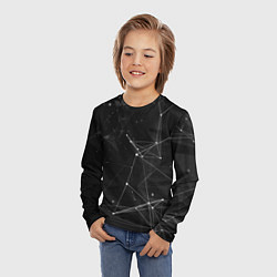 Лонгслив детский Плексус чёрный, цвет: 3D-принт — фото 2