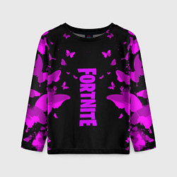 Детский лонгслив Fortnite buterfly neon