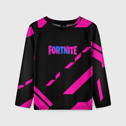 Детский лонгслив Fortnite geometry pink