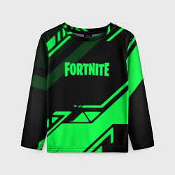 Детский лонгслив Fortnite geometry green