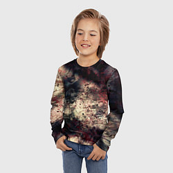 Лонгслив детский Мокрая бумага ретро гранж текстура грязная, цвет: 3D-принт — фото 2