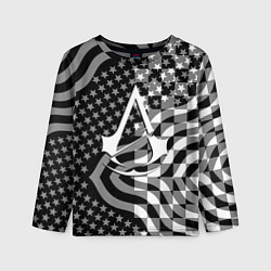 Детский лонгслив Assassins Creed logo game usa