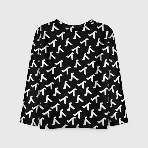 Детский лонгслив Half liife logo pattern / 3D-принт – фото 2