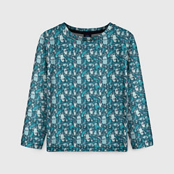 Лонгслив детский Монстры с языком - паттерн, цвет: 3D-принт