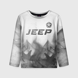 Детский лонгслив Jeep - white gradient посередине