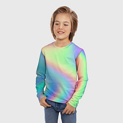 Лонгслив детский Бензиновый градиент, цвет: 3D-принт — фото 2
