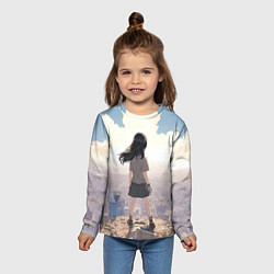 Лонгслив детский Девушка аниме, цвет: 3D-принт — фото 2