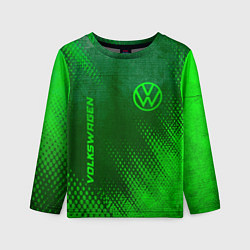 Детский лонгслив Volkswagen - green gradient вертикально