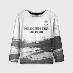 Лонгслив детский Manchester United - white gradient посередине, цвет: 3D-принт