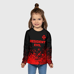 Лонгслив детский Resident Evil - red gradient посередине, цвет: 3D-принт — фото 2