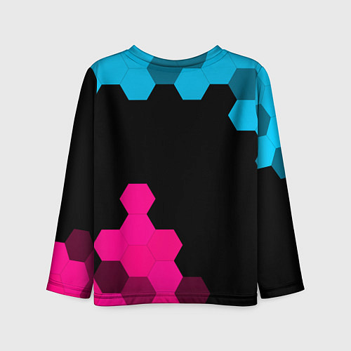 Детский лонгслив Deadlock - neon gradient вертикально / 3D-принт – фото 2