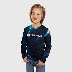 Лонгслив детский Deadlock logo синие молнии, цвет: 3D-принт — фото 2