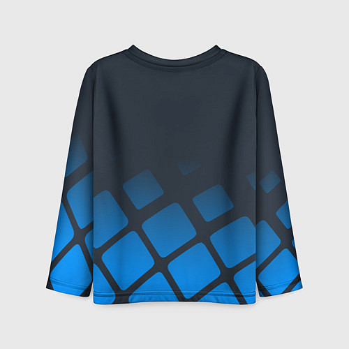 Детский лонгслив Deadlock синий логотип / 3D-принт – фото 2