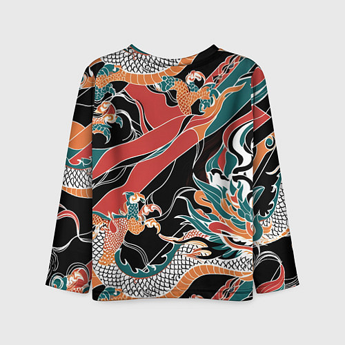 Детский лонгслив Дракон контрасты / 3D-принт – фото 2