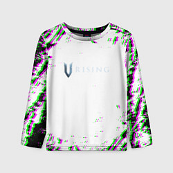 Детский лонгслив Vrising глитч краски