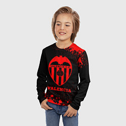 Лонгслив детский Valencia - red gradient, цвет: 3D-принт — фото 2