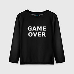 Детский лонгслив Game over white logo