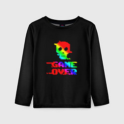 Детский лонгслив Game over gradient