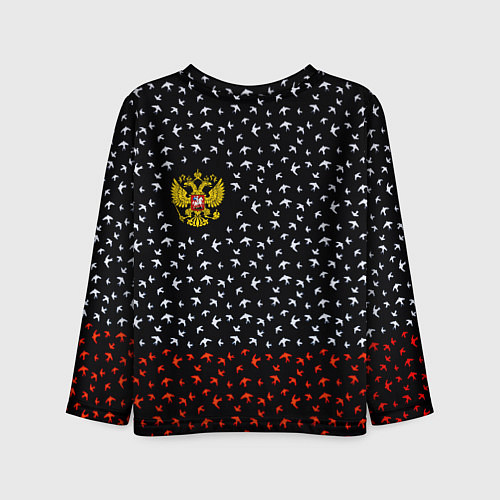 Детский лонгслив Герб РФ и ссср ласточки / 3D-принт – фото 2