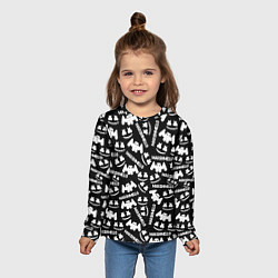 Лонгслив детский Marshmello pattern music, цвет: 3D-принт — фото 2