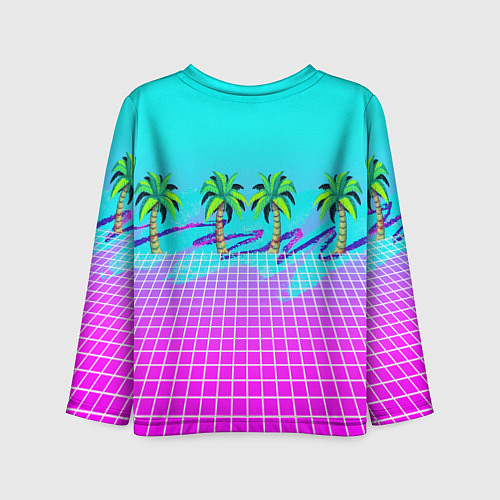 Детский лонгслив Vice city tropic collection / 3D-принт – фото 2