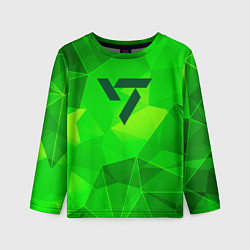 Лонгслив детский Seventeen green poly, цвет: 3D-принт