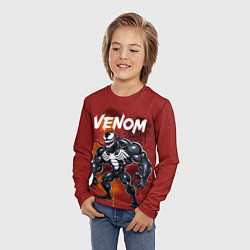 Лонгслив детский Веном в мультяшном стиле, цвет: 3D-принт — фото 2