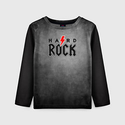 Лонгслив детский Hard rock on dark grey, цвет: 3D-принт