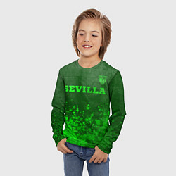 Лонгслив детский Sevilla - green gradient посередине, цвет: 3D-принт — фото 2